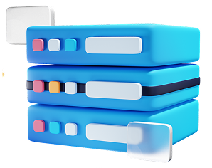 AI network icon resembling stacked data servers